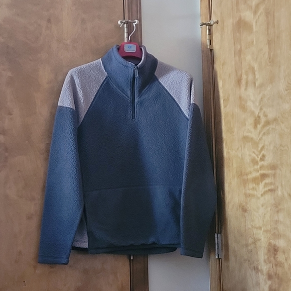 Carbon 2 Cobalt 1/4 Zip Pullover Sweater Mens Medium Fleece Mock Neck Outdoors - Picture 2 of 10